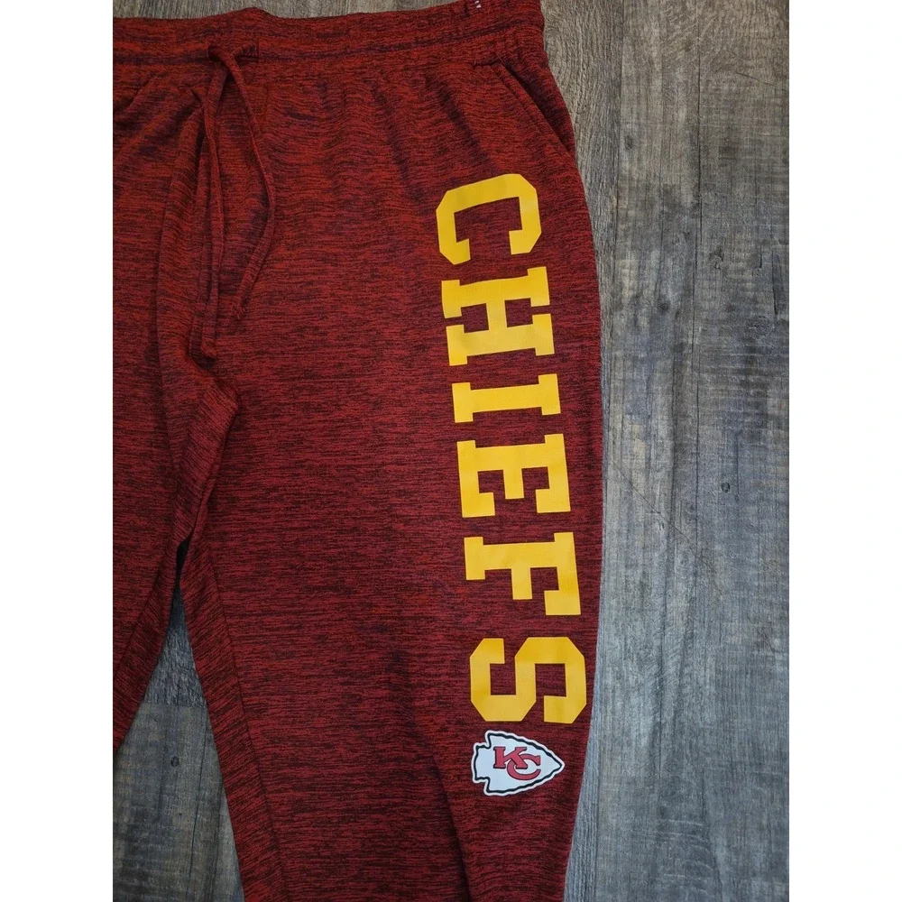 NFL Sleepwear Apparel Kansas City Chiefs Red Heather Sweatpants Size XXL - Picture 2 of 6